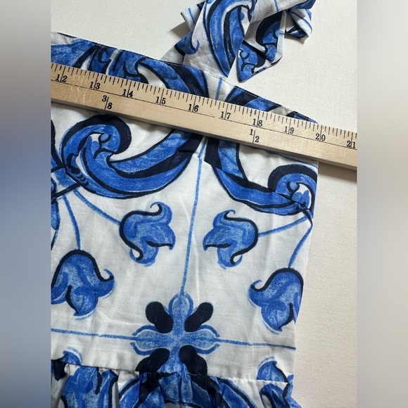 NWT! TUCKERNUCK Capri Blue Majolica Tile Tilly Caftan Maxi Dress. XXL - Picture 8 of 9